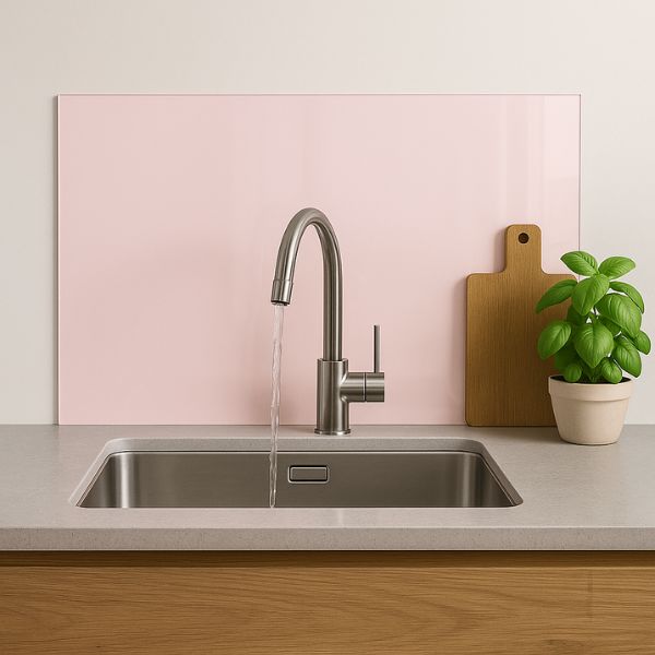 Crédence verre rose Crédence verre laqué rose