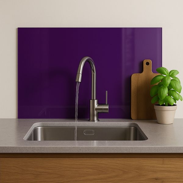 Crédence verre laqué violette