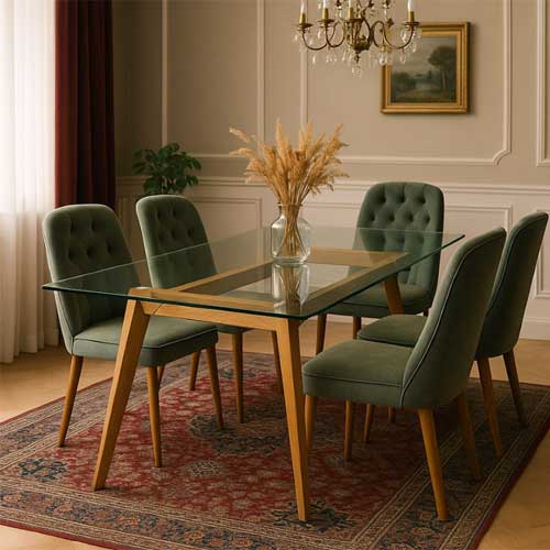 Plaque de verre pour table