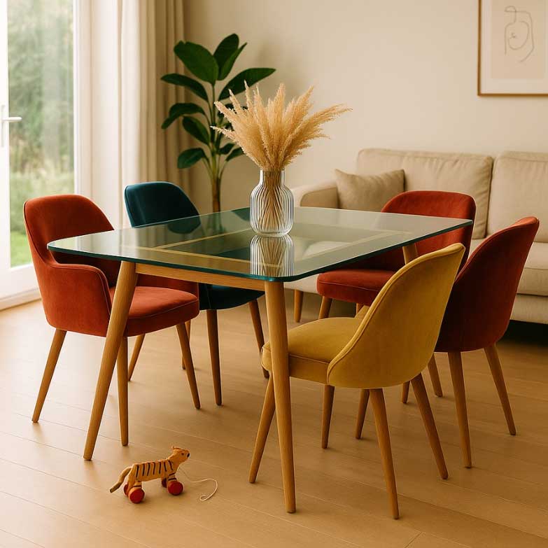 Plateau de table en verre