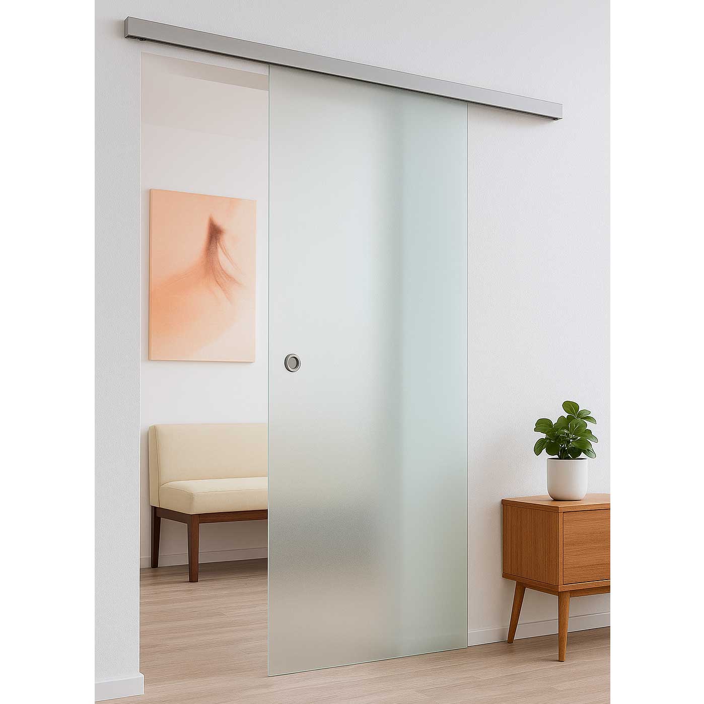 kit porte coulissante en verre sur mesure