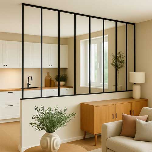 Verriere d'interieur en aluminium